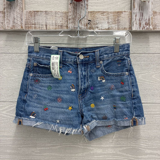Juniors Embroidered Jean Shorts