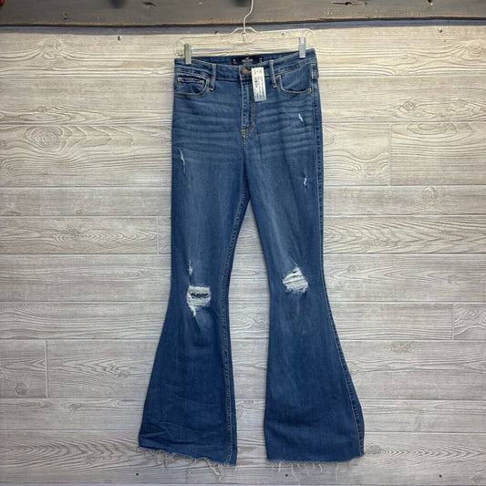 Juniors Flare Freyed Hem Jeans