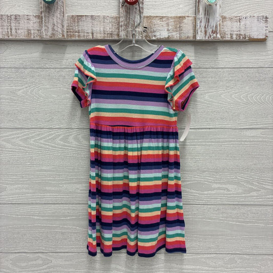 Girls Ribbed Striped Dress