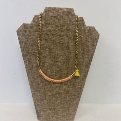 Wrapped Bar Necklace w/Tassel