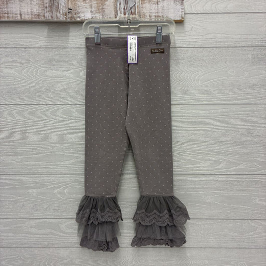 Girls Lace Trim Leggings