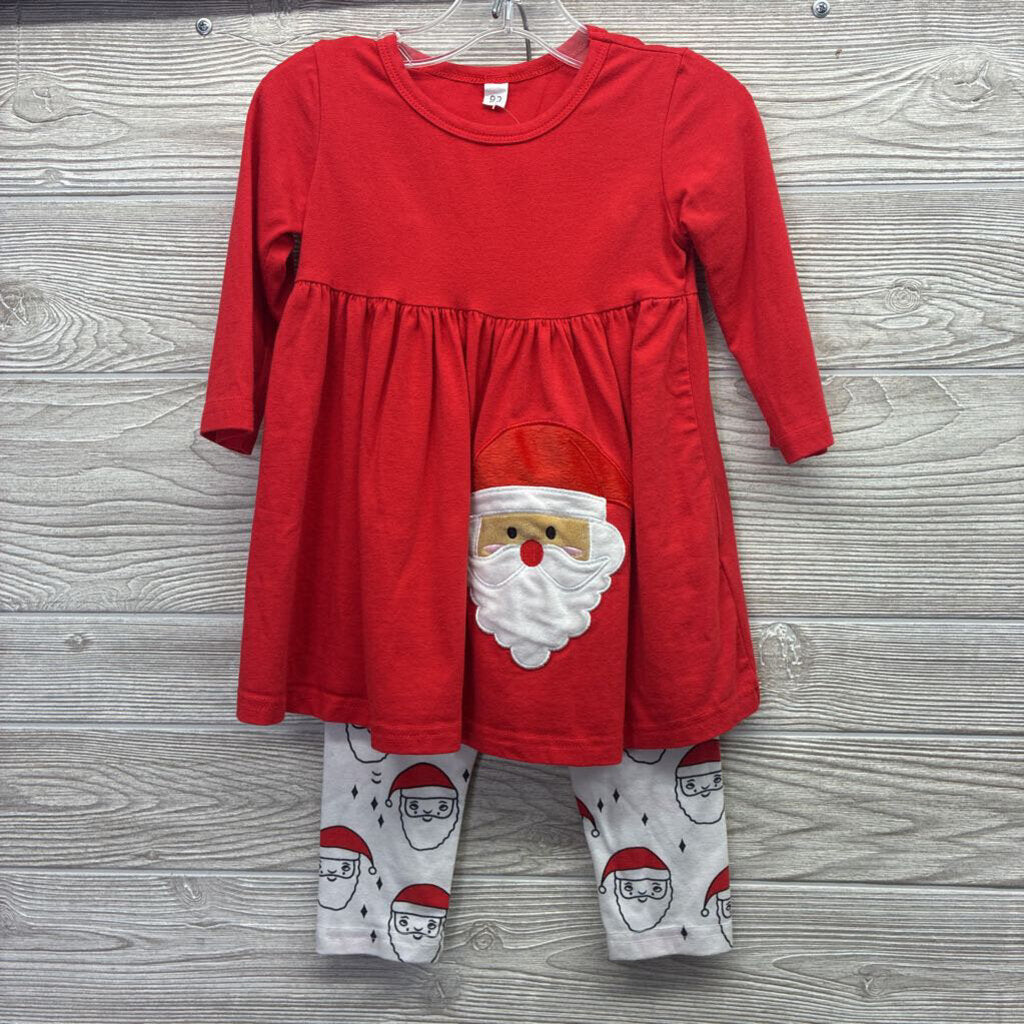 Girls Santa Tunic & Leggings Set