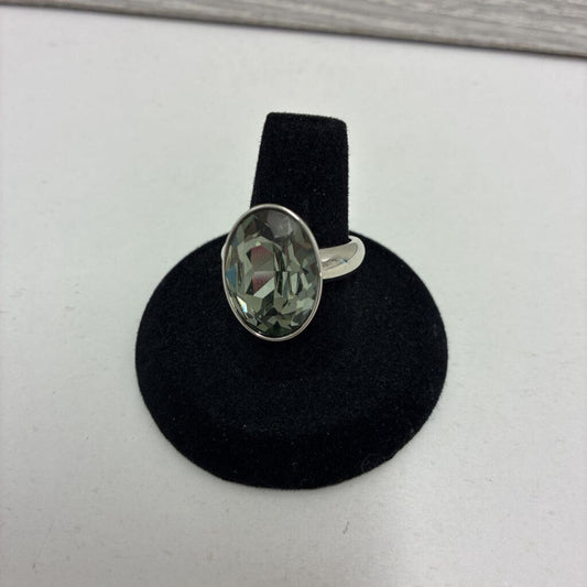 Large Oval Crystal Ring