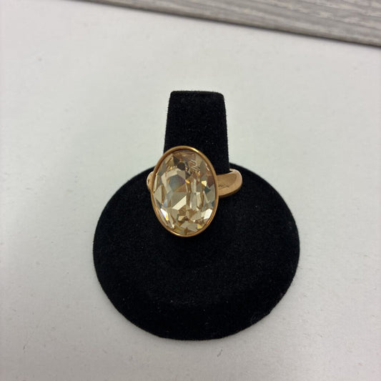 Large Oval Crystal Ring