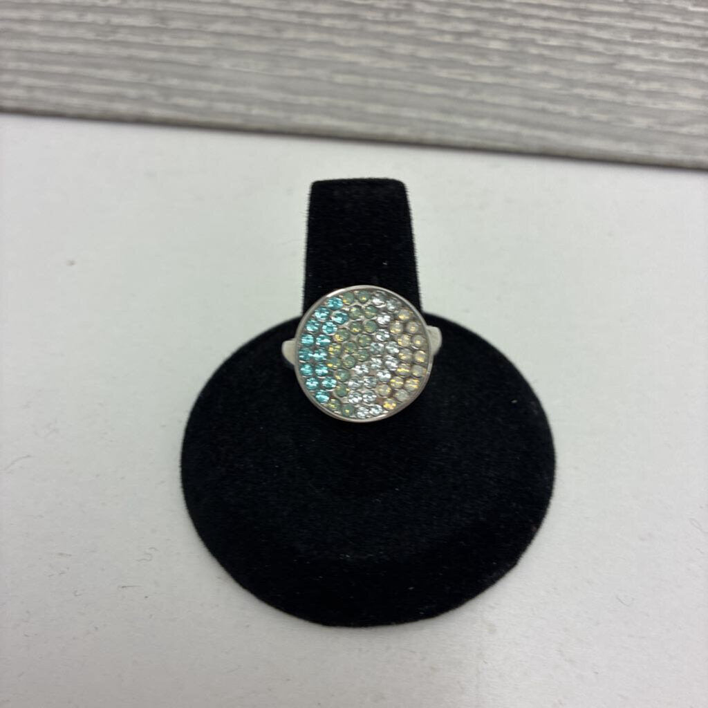 Mini Crystal Paved Circle Ring