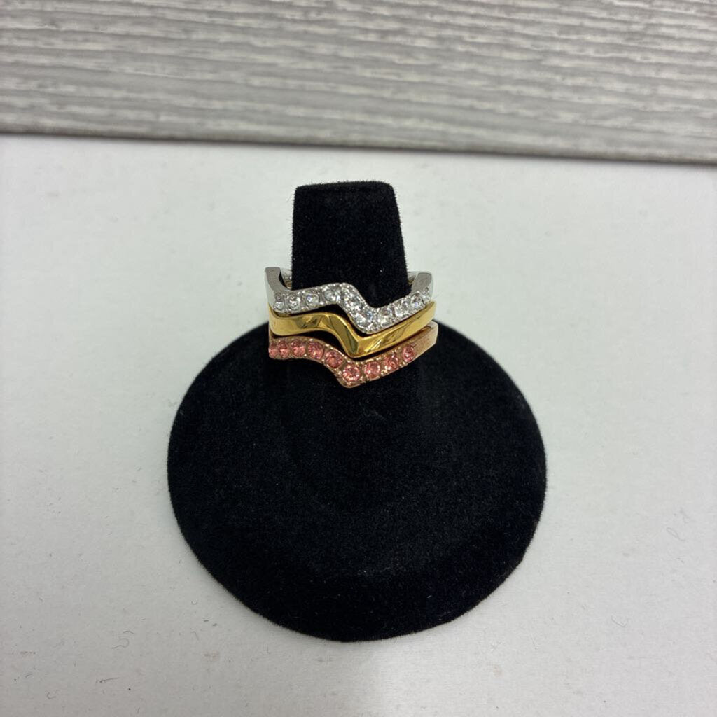 3pc Wave Crystal Band Set