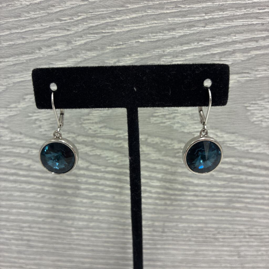 Round Crystal Dangle Earrings