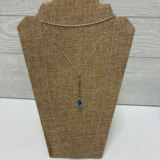 Tiered Crystal Teardrop Necklace