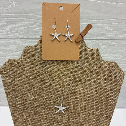 Starfish Crystal Necklace/Earring Set