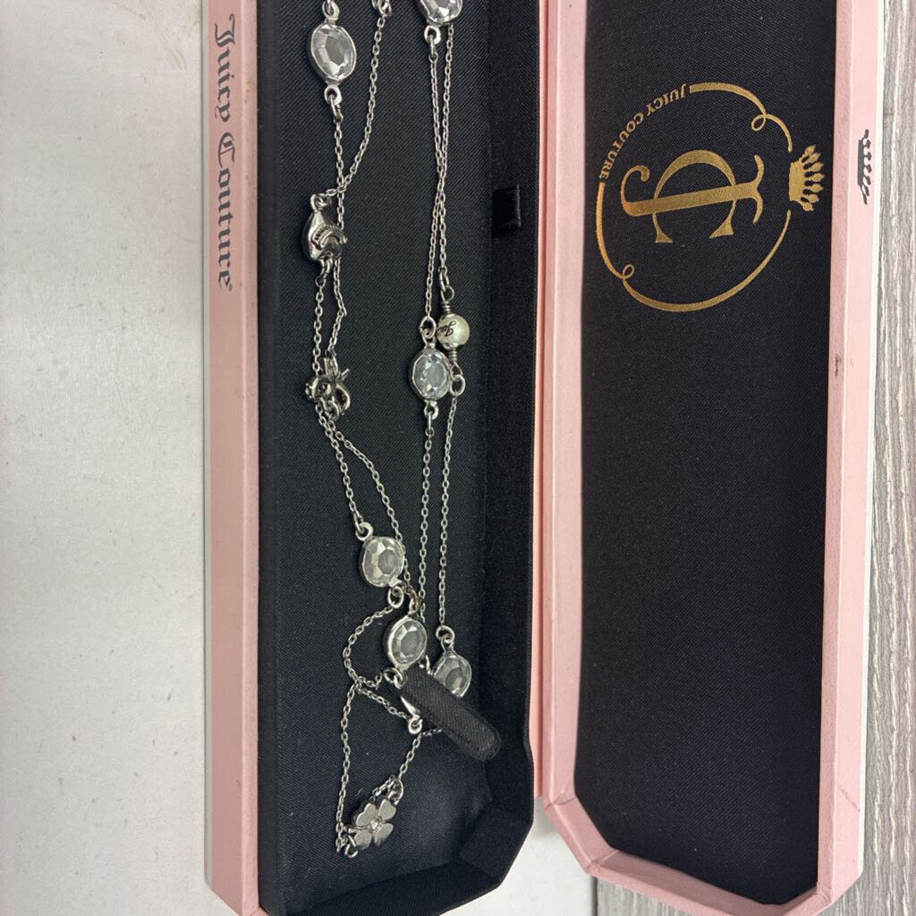 Crystal Multi Charm Necklace w/Box