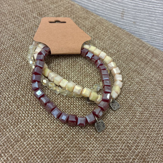 3pc Glass Bead Bracelet Set