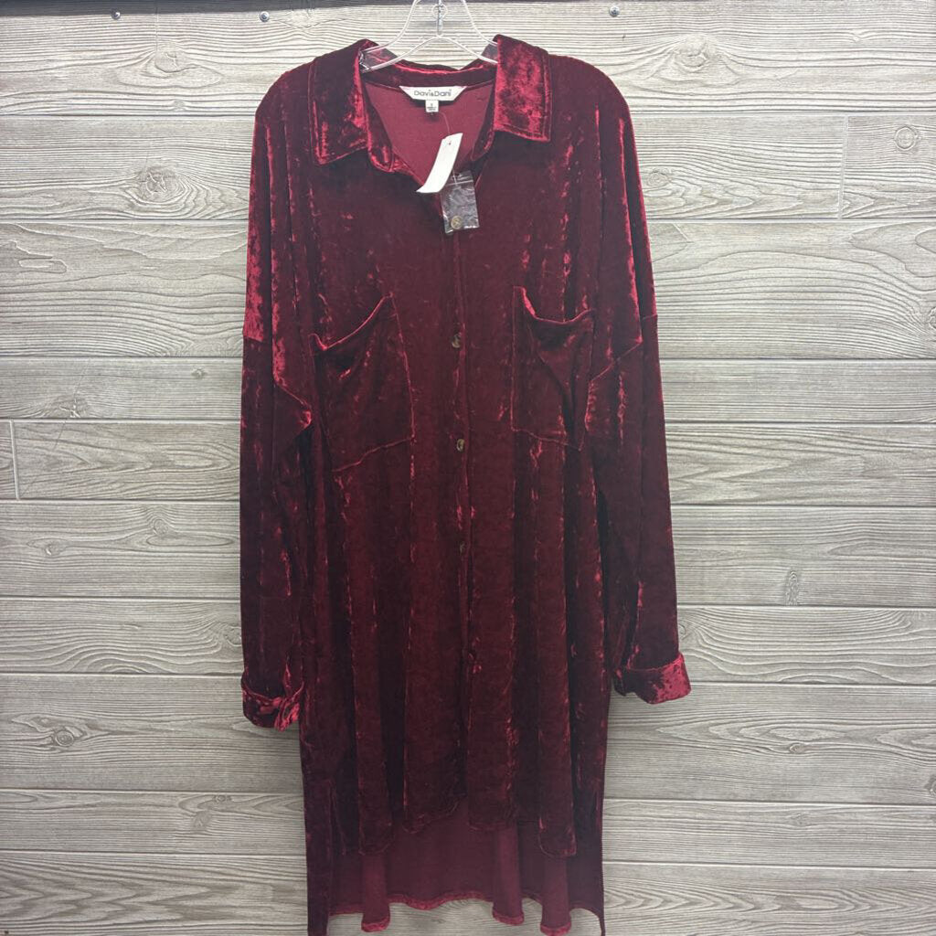 Womens Crushed Velvet Dress *NEW*