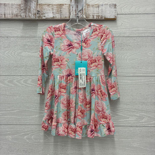 Girls Bamboo L/S Floral Dress *NEW*