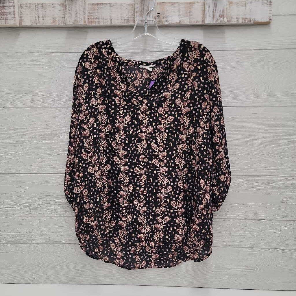 Womens Floral Print L/S Shirt