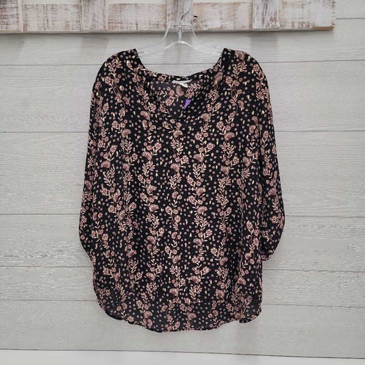Womens Floral Print L/S Shirt