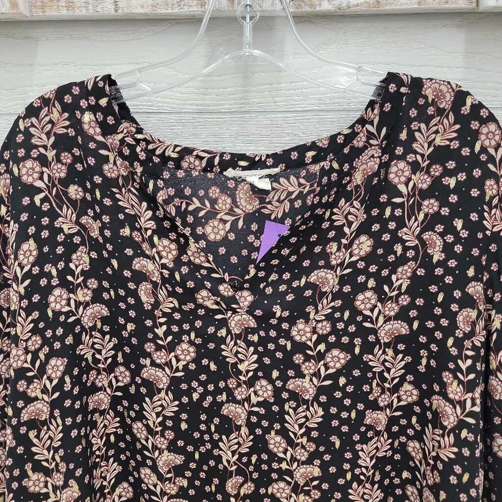Womens Floral Print L/S Shirt