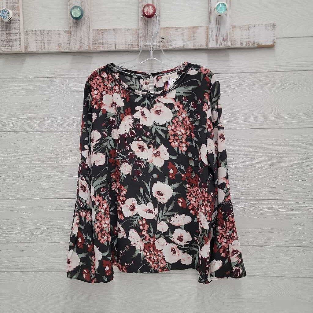 Womens Floral Print L/S Shirt