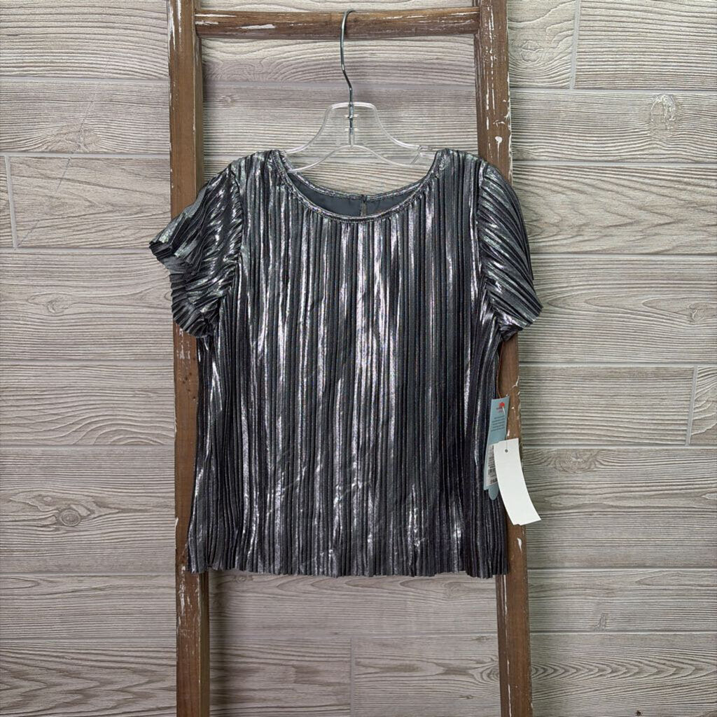 Girls Metallic Pleated Top *NEW*