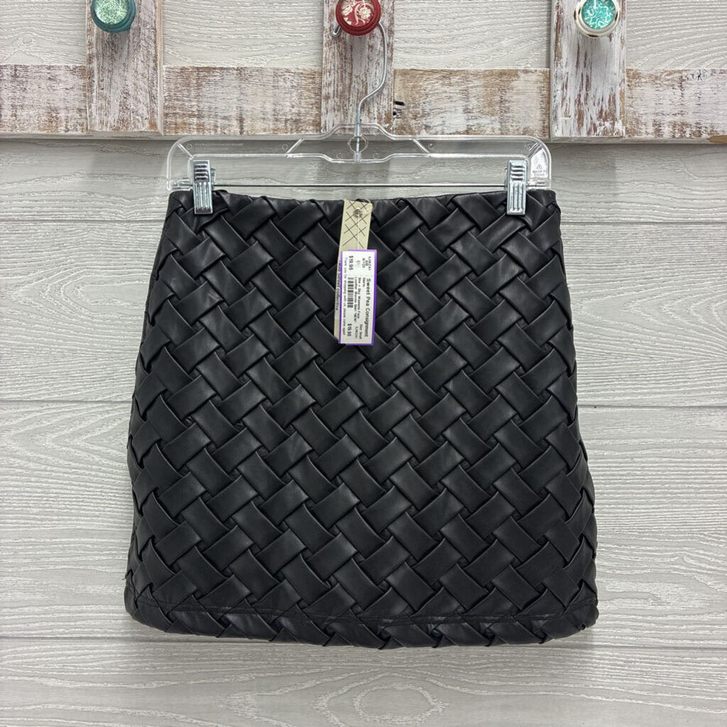 Womens Faux Leather Woven Skirt *NEW*