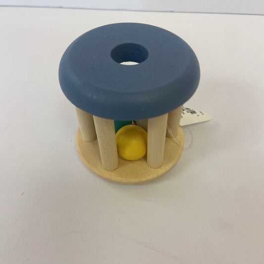 Wooden Ball Rattle Toy - Blue