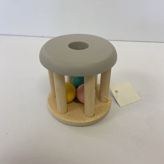 Wooden Ball Rattle Toy - Gray