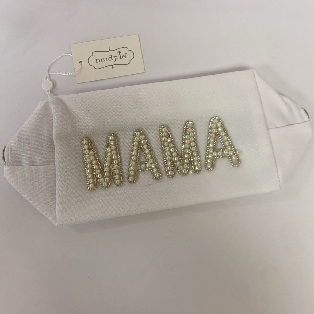 Pearl Embellished MAMA Cosmetic Bag