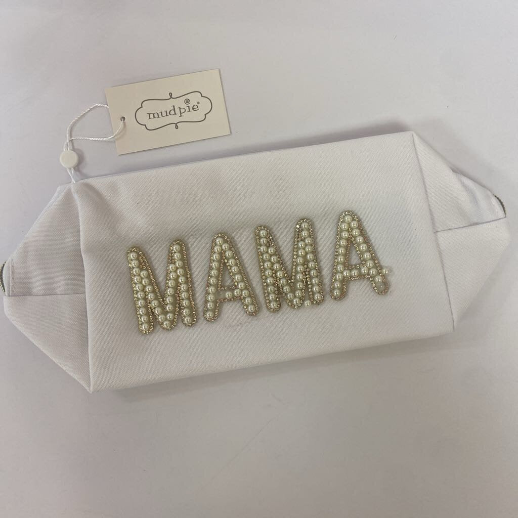 Pearl Embellished MAMA Cosmetic Bag