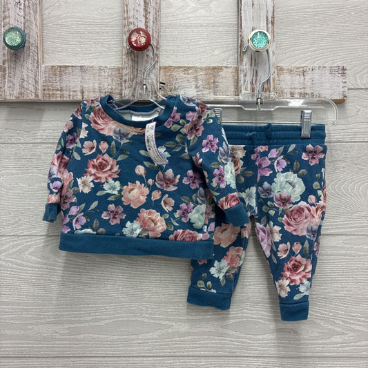 Girls Floral Crew & Joggers