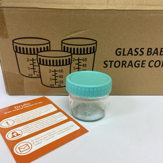 20 Pack Glass Baby Food Storage Containers
