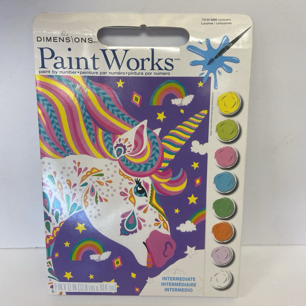 Paint Works by Numbers-Unicorn *NEW*