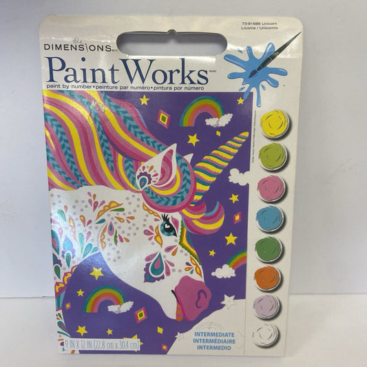 Paint Works by Numbers-Unicorn *NEW*