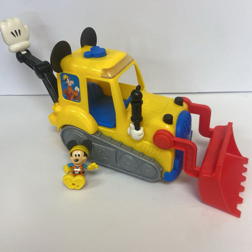 Mickey Mouse Bulldozer & Figure Set