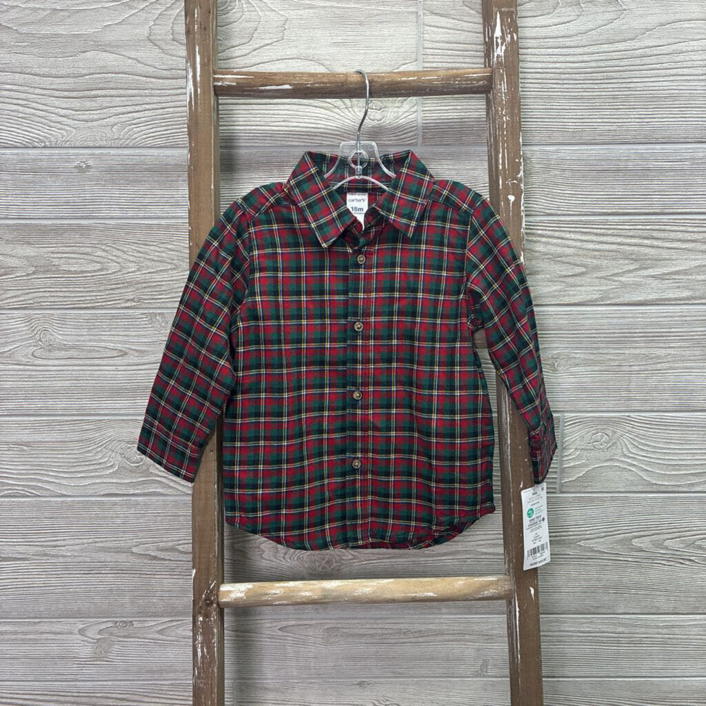 Boys Plaid L/S Button-Up Shirt *NEW*