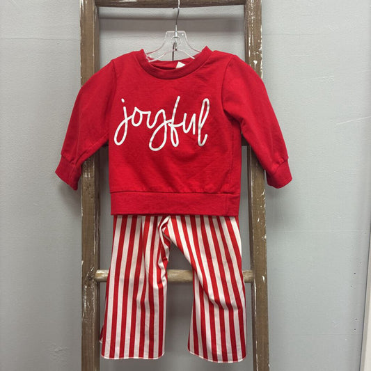 Girls Crew & Flare Pants Set