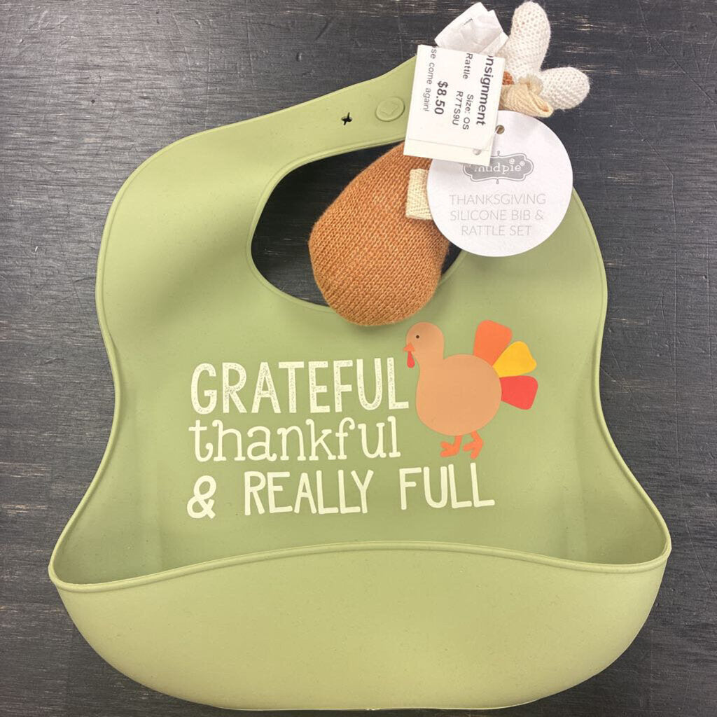 Silicone Bib & Rattle Set *NEW*