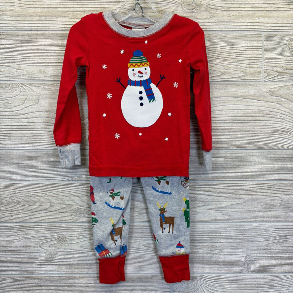 Boys Applique Snowman 2pc Pajamas