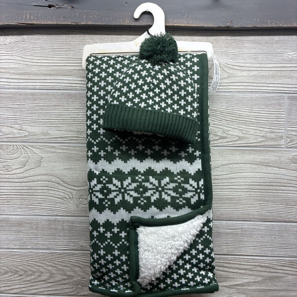 Boys Cozy Soft Blanket & Hat Set *NEW*
