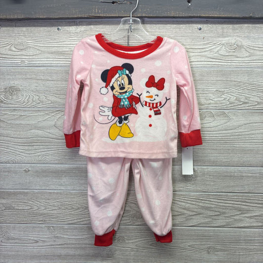 Girls Cozy Soft Minnie 2pc Pajamas