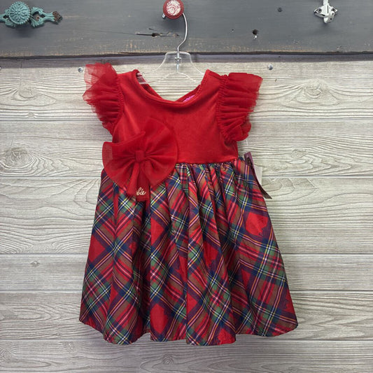 Girls Crushed Velvet & Plaid Dress *NEW*