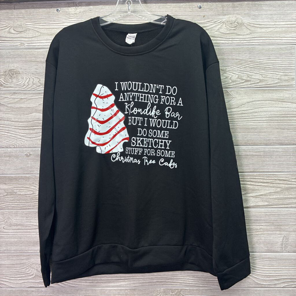 Womens Tree Cake Graphic Crew