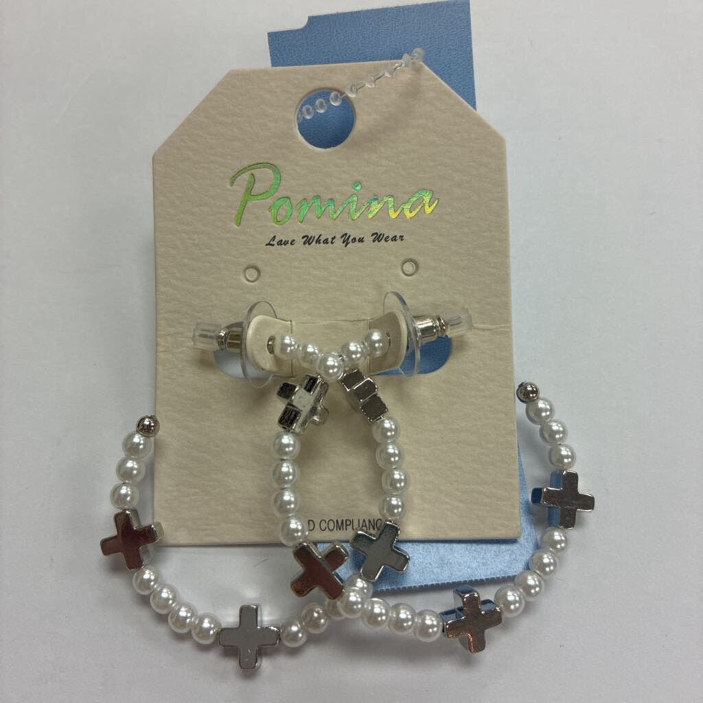 Cross Earrings with Pearls *NEW*